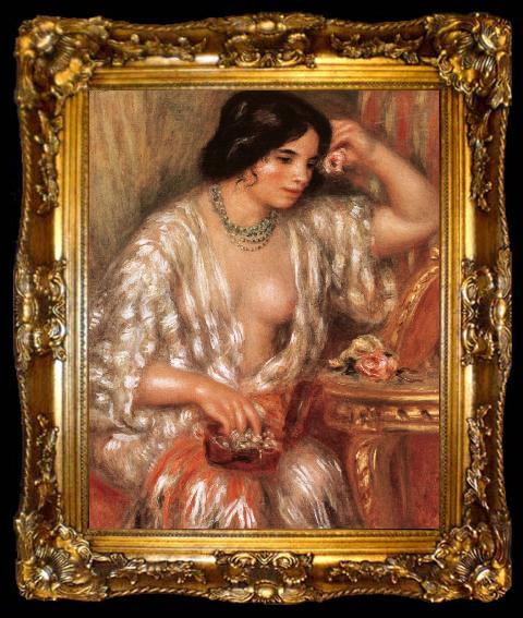 framed  Pierre-Auguste Renoir Gabrielle with Jewels, ta009-2